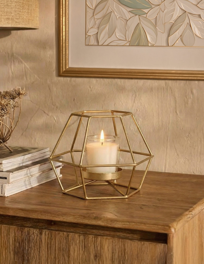 Photophore en métal 10 cm KUNDA GOLD