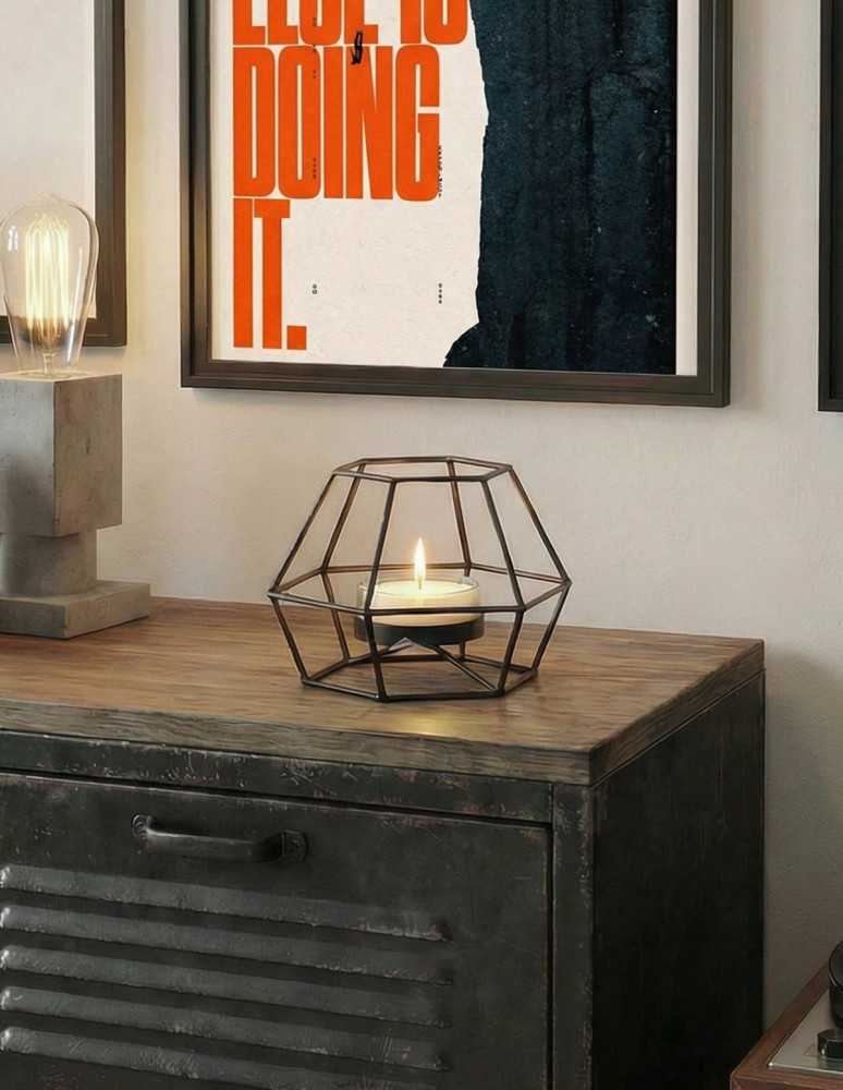 Photophore en métal 10 cm...