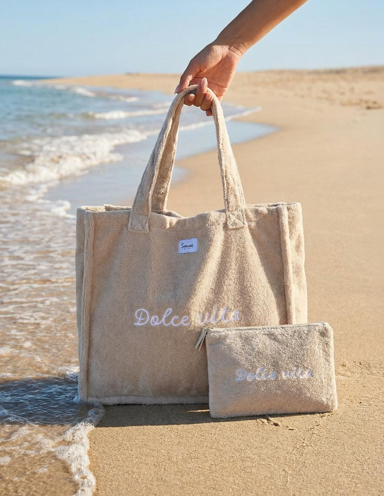 Sac de plage brodé BAHAMAS "DOLCE...