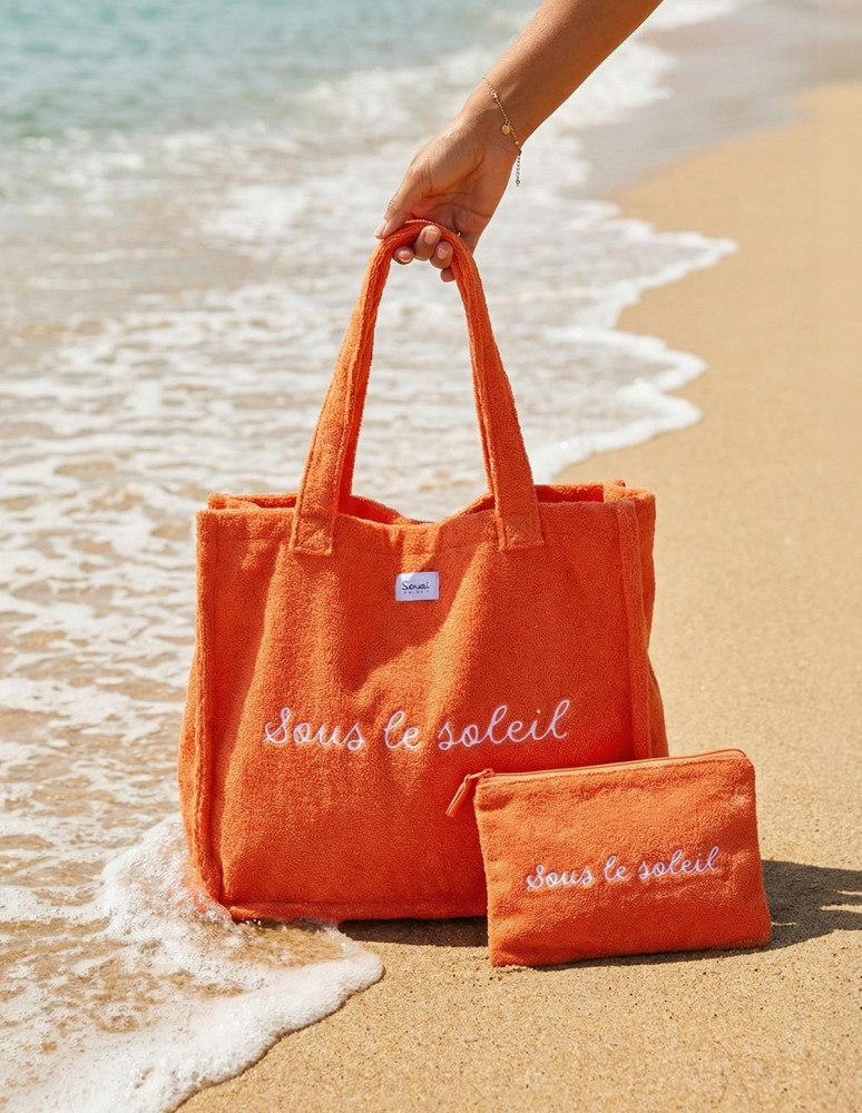 Sac de plage brodé BAHAMAS "SOUS LE...