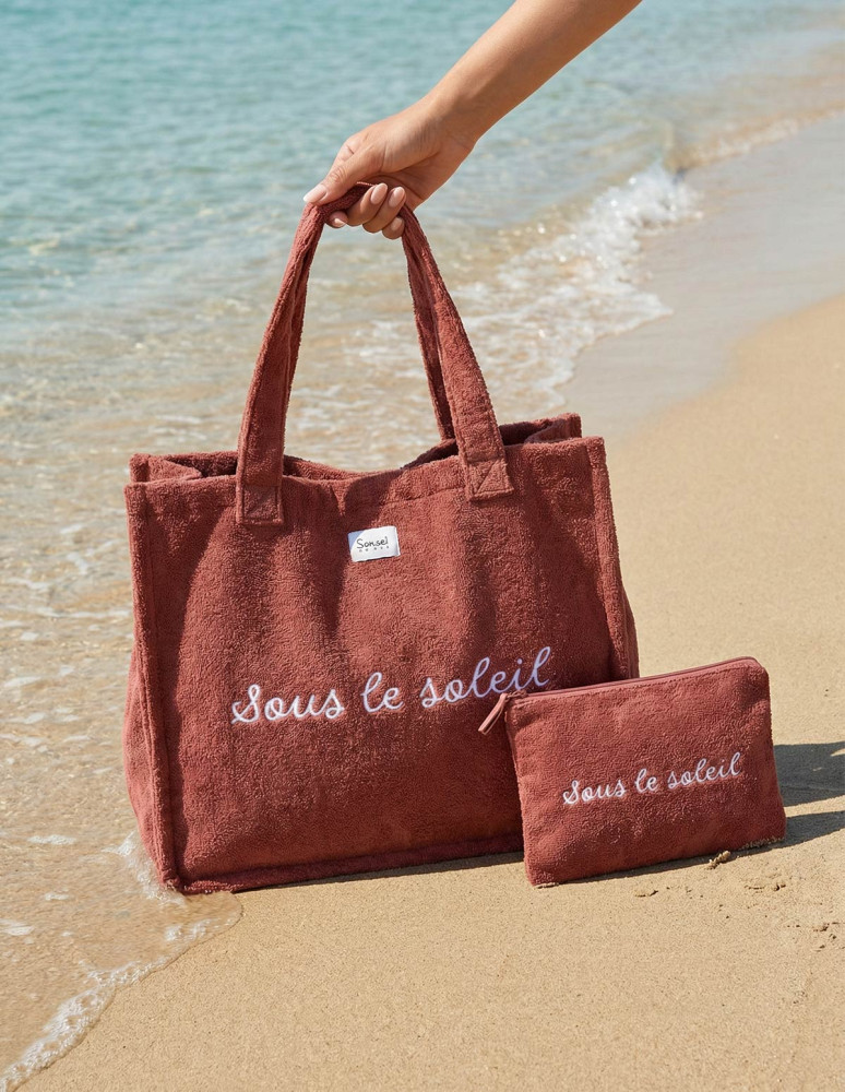 Sac de plage brodé BAHAMAS "SOUS LE...