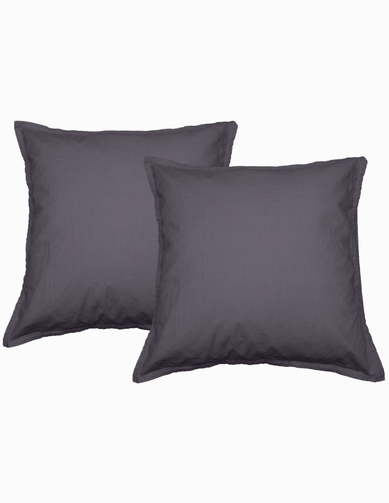 Lot de 2 taies d'oreiller en coton...