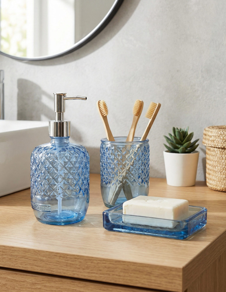 Porte Savon Verre Recyclé DIAMOND