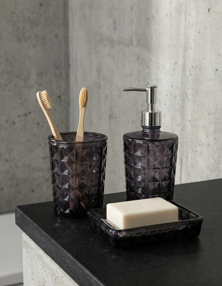 Porte-savon en verre recyclé KRYSTAL