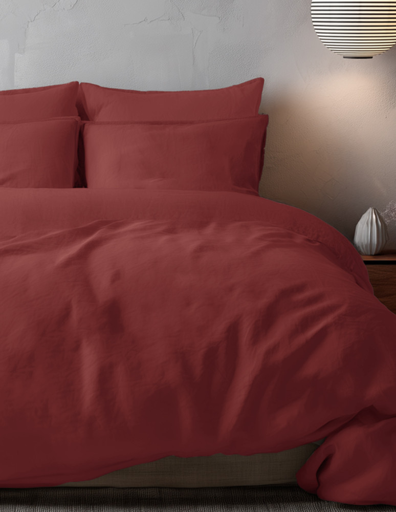 Housse de couette en percale lavée...