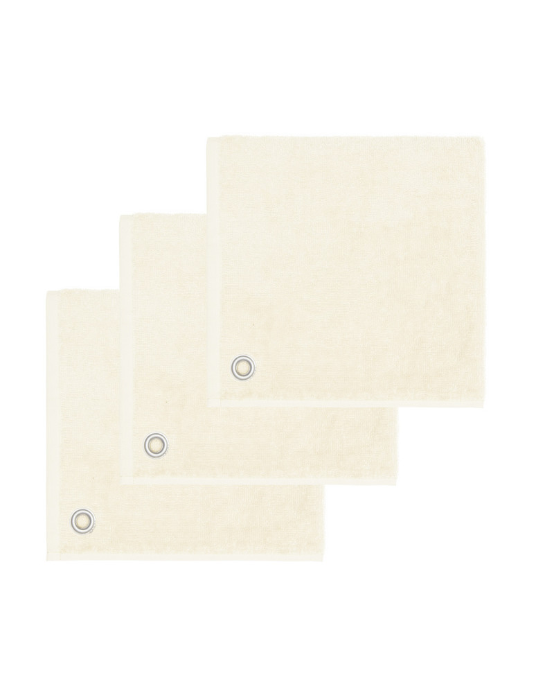 Lot de 3 torchons carrés avec œillet...