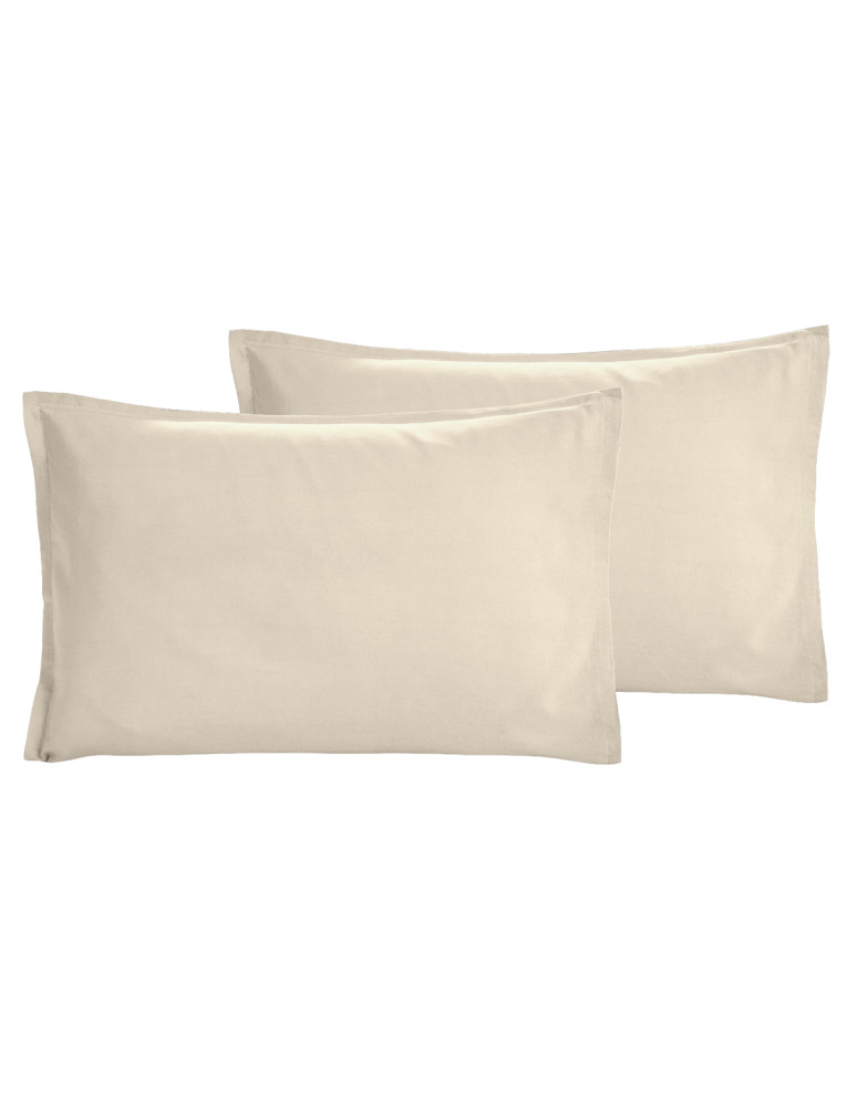 Lot de 2 taies d'oreiller en percale...