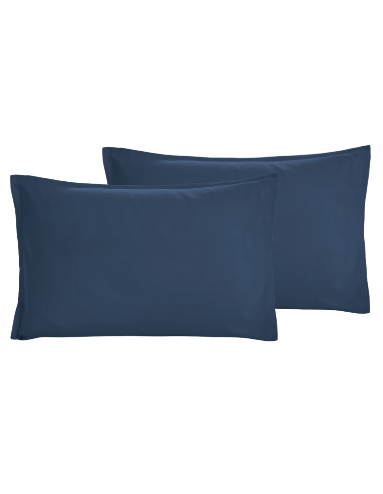 Lot de 2 taies d'oreiller en percale...