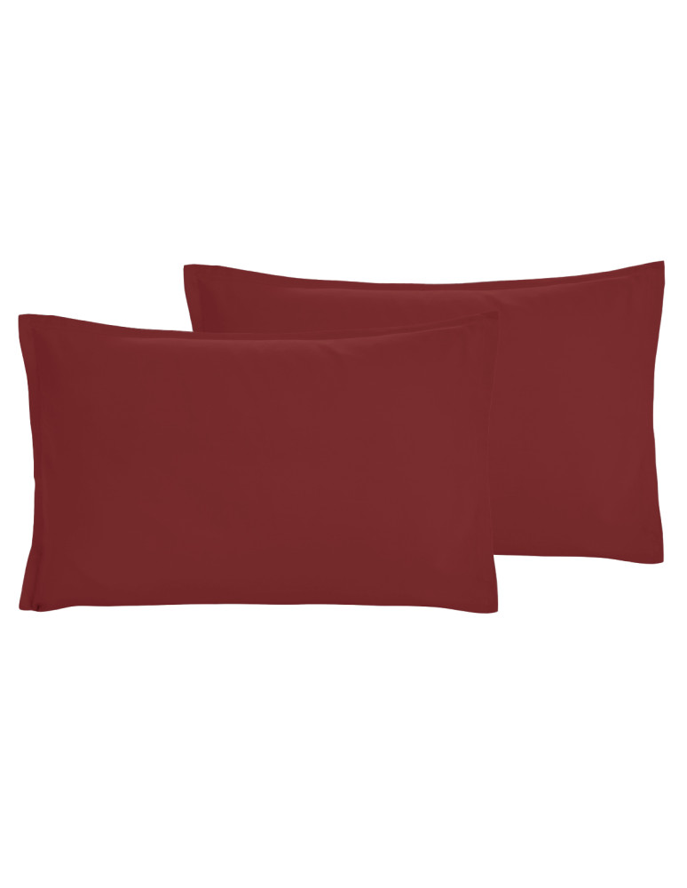 Lot de 2 taies d'oreiller en percale...