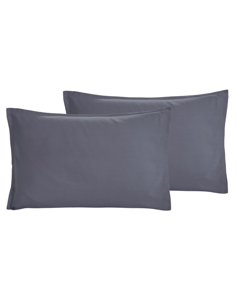 Lot de 2 taies d'oreiller en percale...