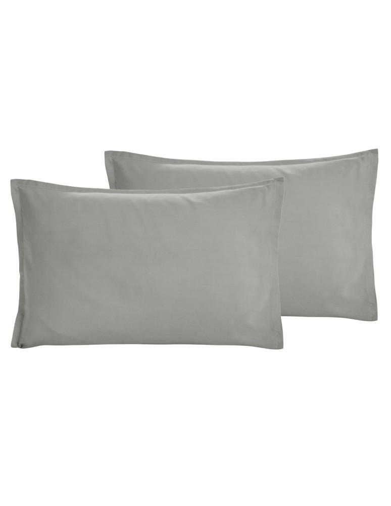 Lot de 2 taies d'oreiller en percale...