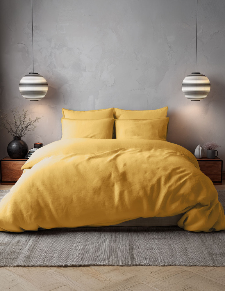 Housse de couette en percale lavée...