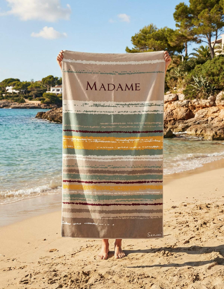 Serviette de plage velours 100x180 cm...