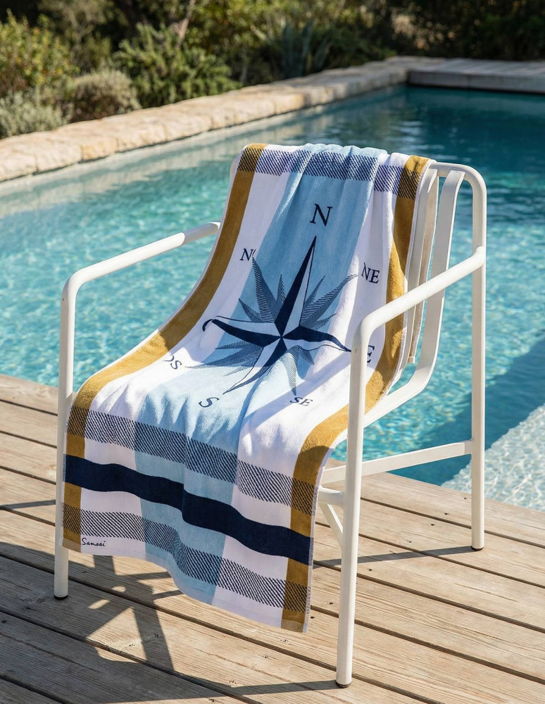 Serviette de plage velours 100x180 cm...