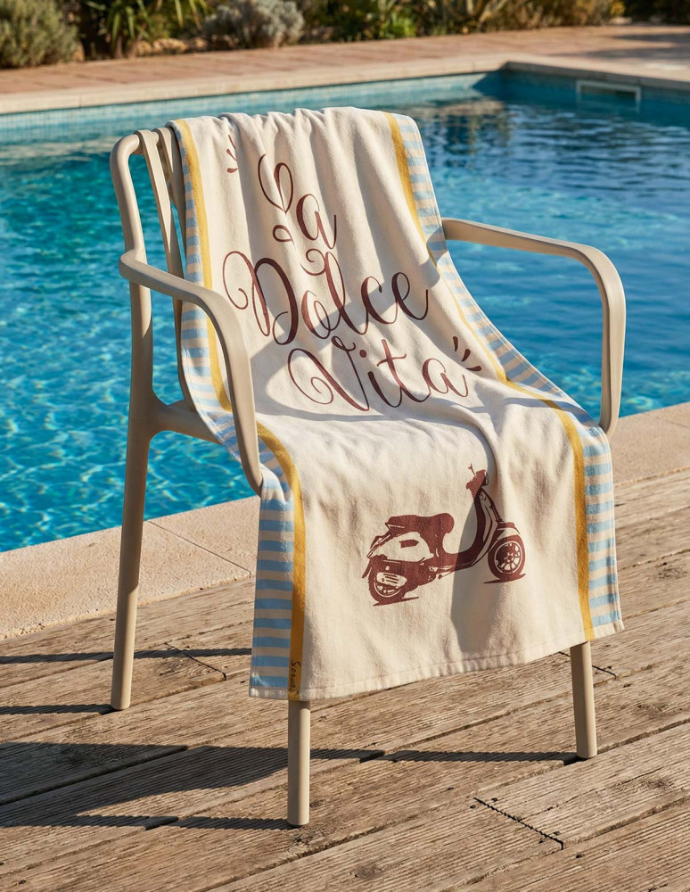 Serviette de plage velours 100x180 cm...