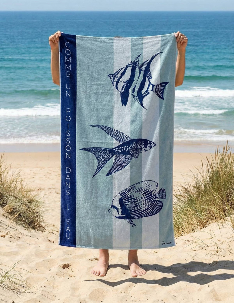 Serviette de plage velours... 2