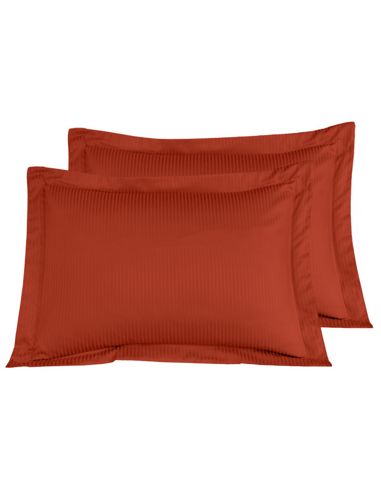 Parure housse de couette rayée satin...