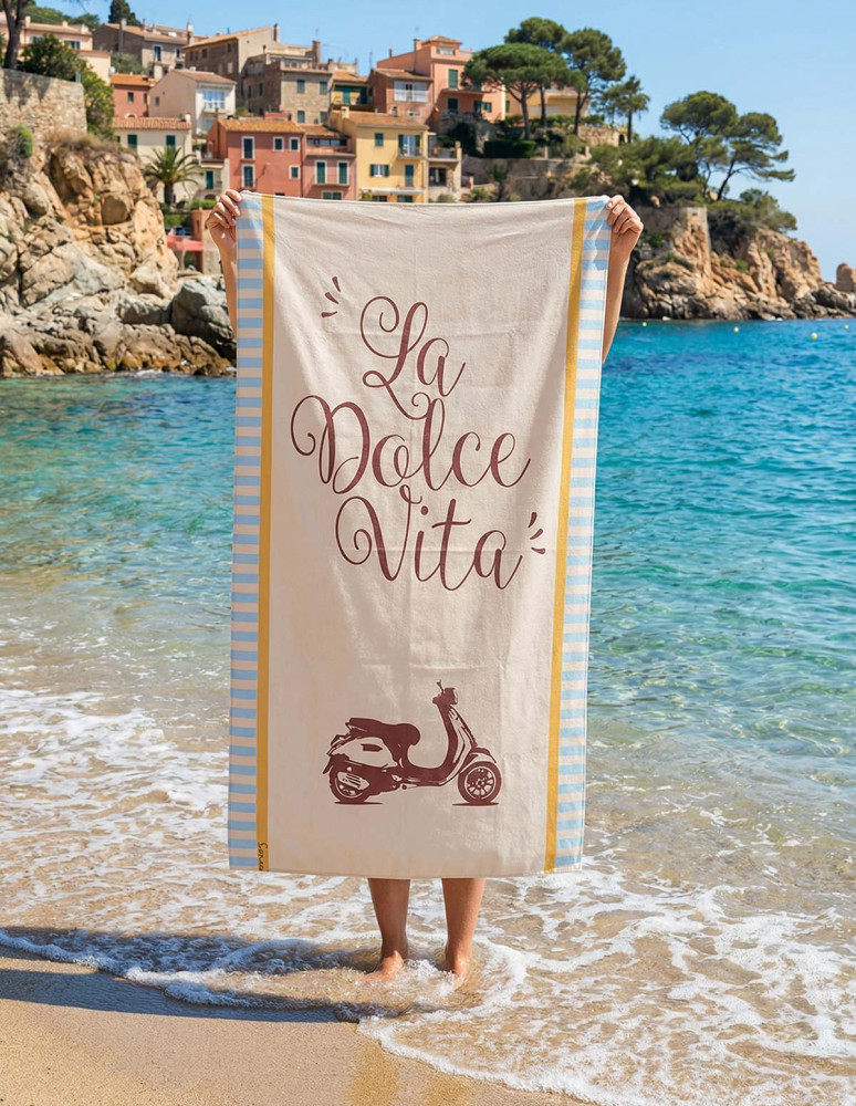 Serviette de plage velours 100x180 cm...