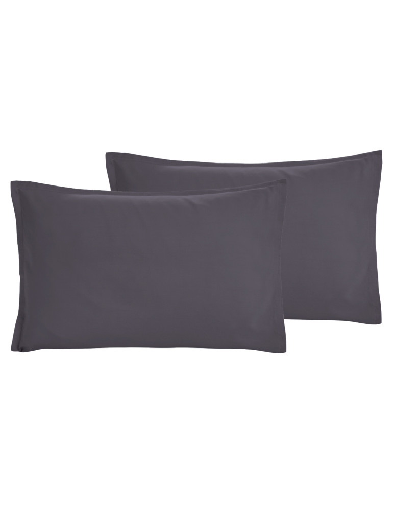 Lot de 2 taies d'oreiller en coton...