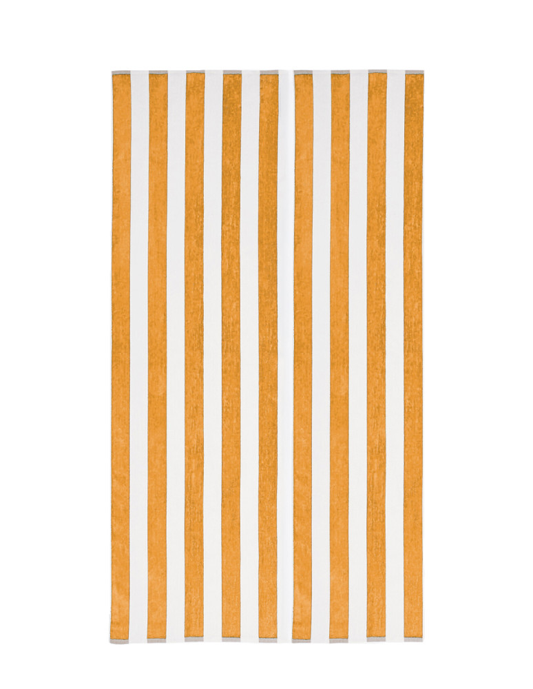 Serviette de plage velours rayée...