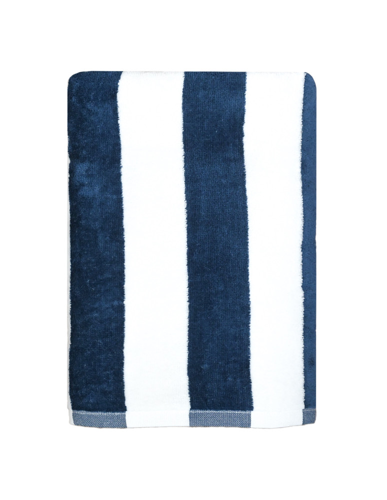 Serviette de plage velours rayée...