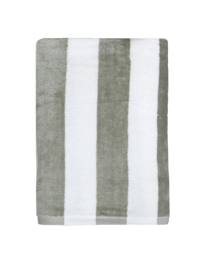 Serviette de plage velours rayée...