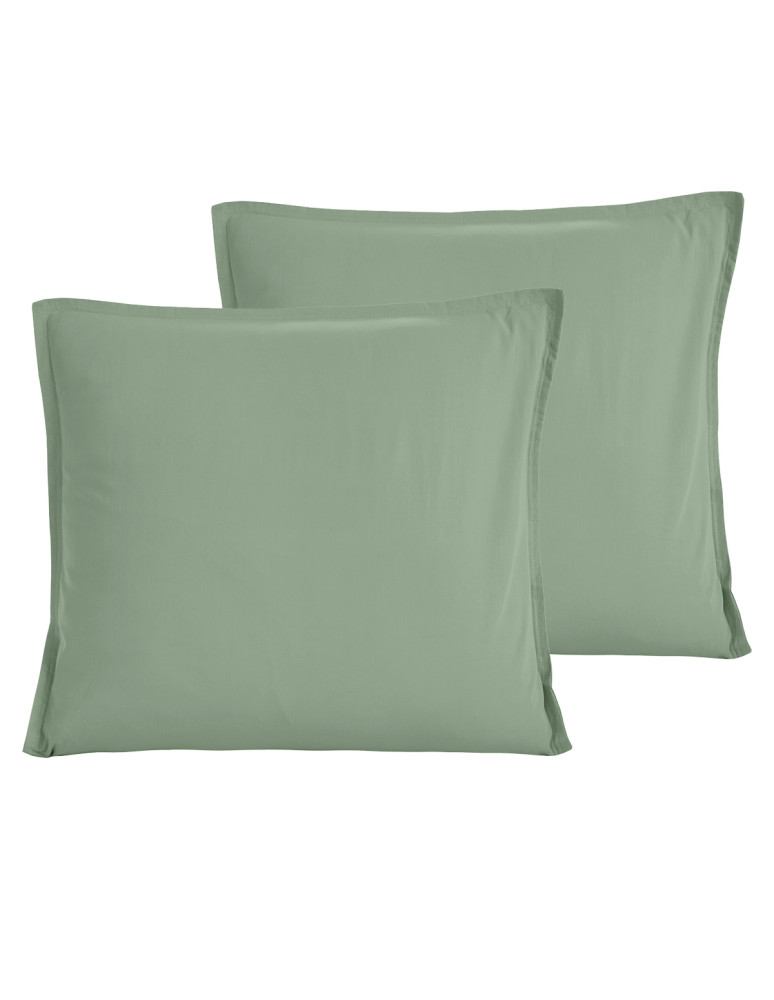 Lot de 2 taies d'oreiller en coton...