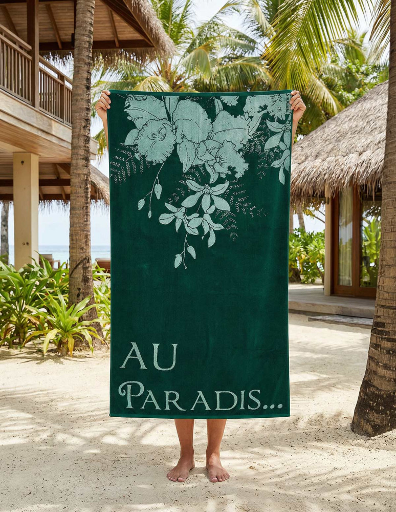 Serviette de plage velours 100x180 cm...