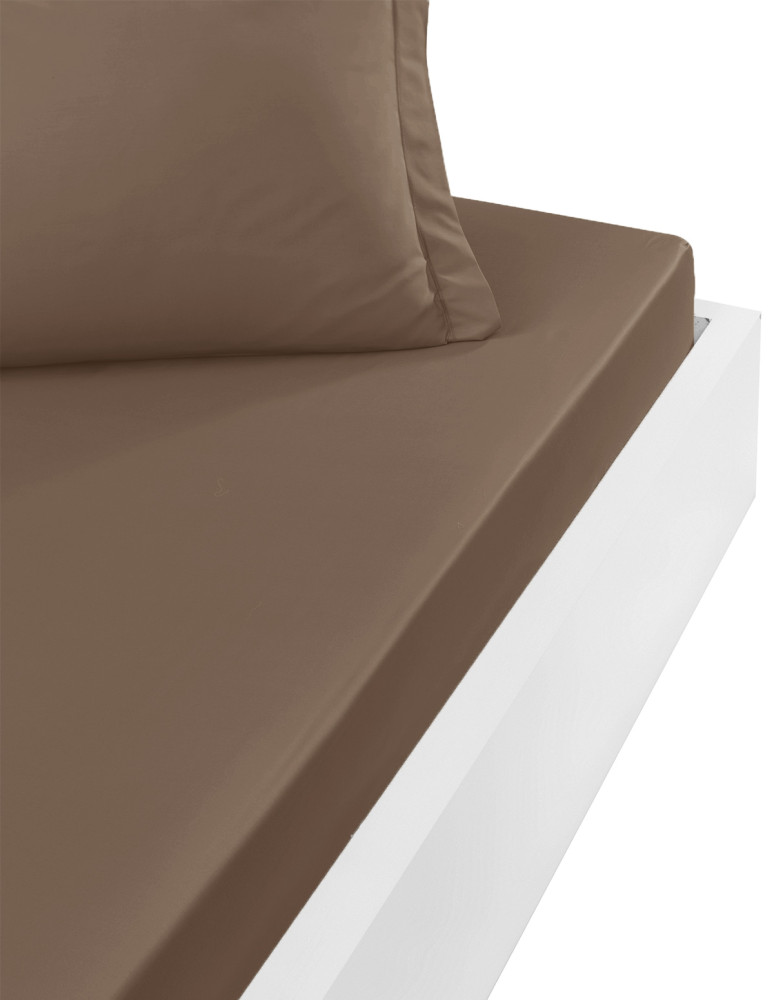 Drap housse en percale de coton...