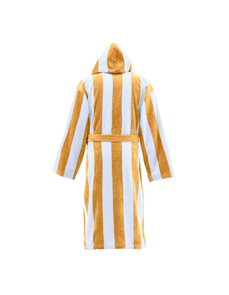 Peignoir adulte mixte rayé velours...