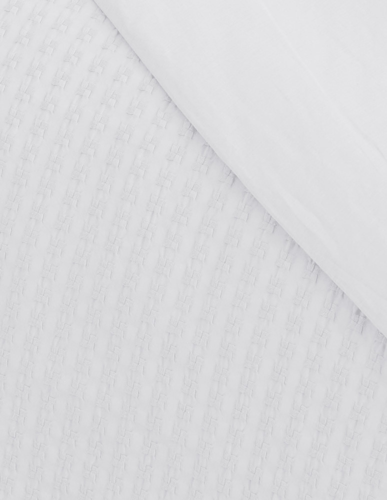 Chemin de lit en coton lavé WAFFLE KNOTE