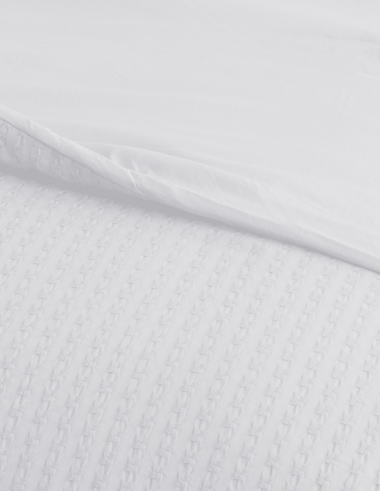 Chemin de lit en coton lavé WAFFLE KNOTE
