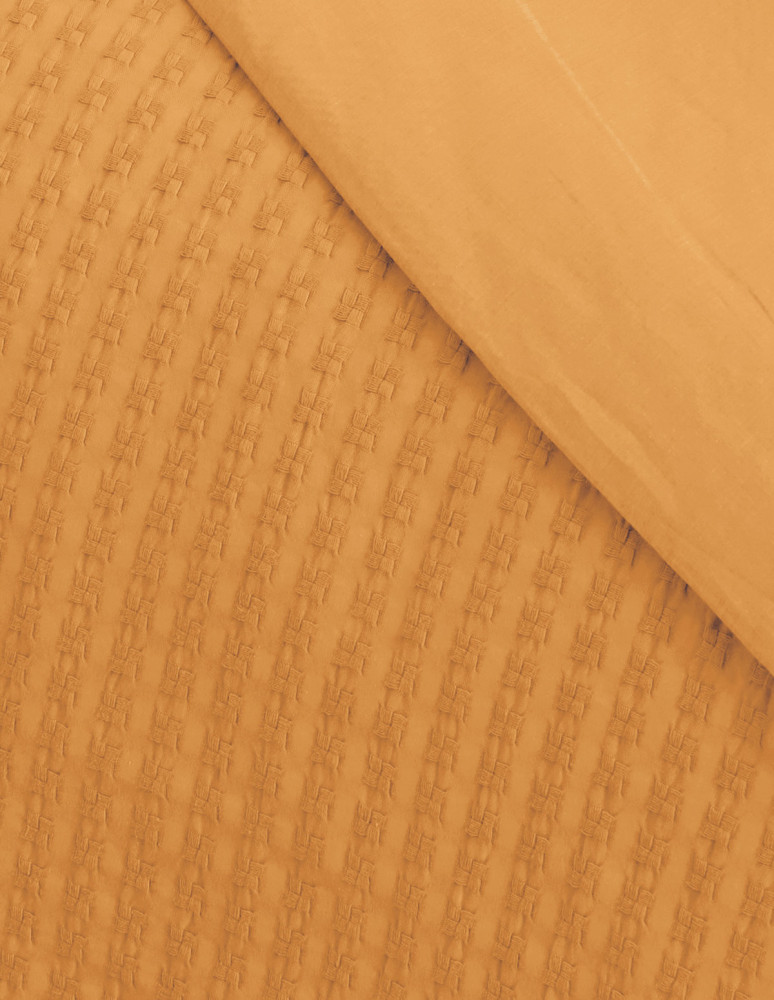 Chemin de lit en coton lavé WAFFLE KNOTE