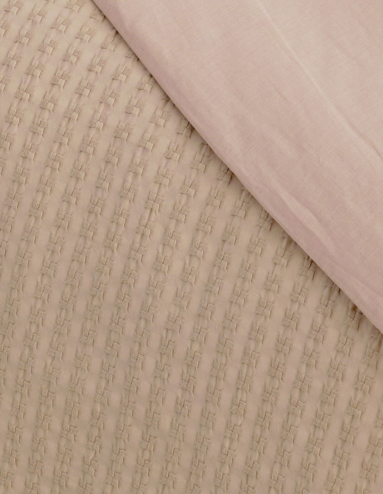 Chemin de lit en coton lavé WAFFLE KNOTE