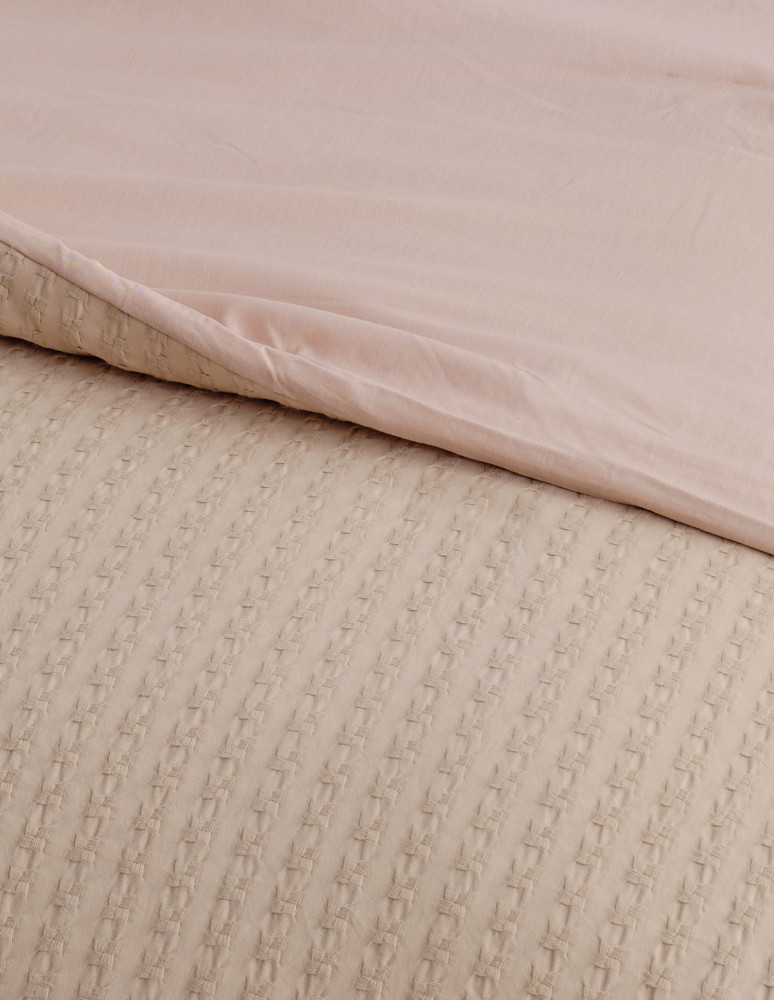 Chemin de lit en coton lavé WAFFLE KNOTE