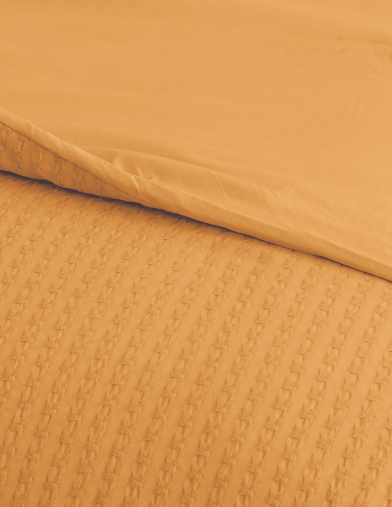 Couvre lit en coton lavé WAFFLE KNOTE