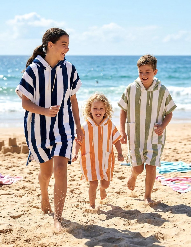 Poncho de plage enfant en velours...