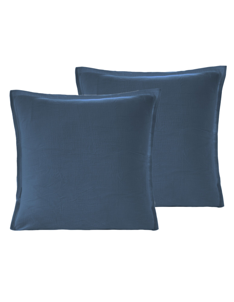 Lot de 2 taies d'oreiller en gaze de...