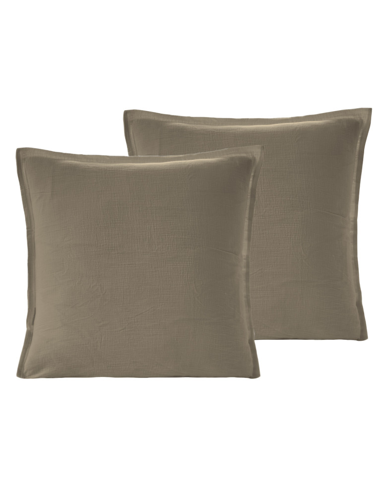 Lot de 2 taies d'oreiller en gaze de...