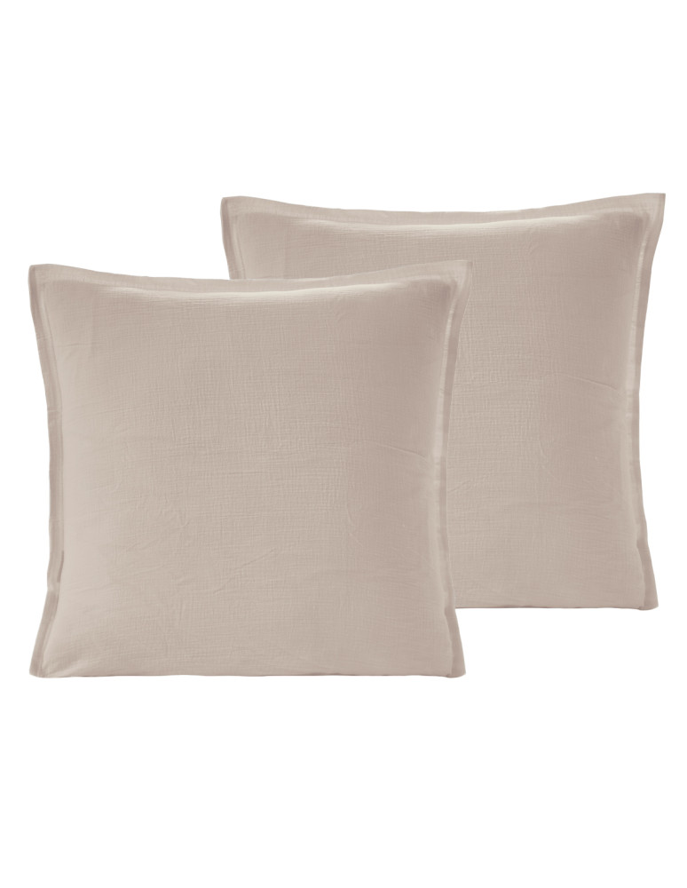 Lot de 2 taies d'oreiller en gaze de...