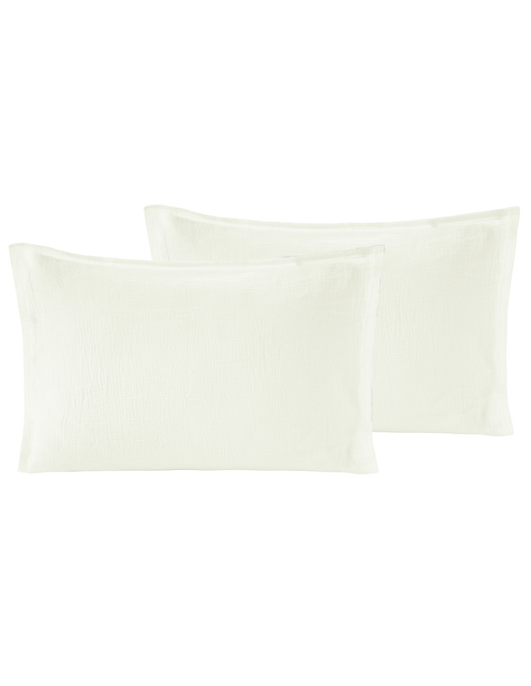 Lot de 2 taies d'oreiller en gaze de...