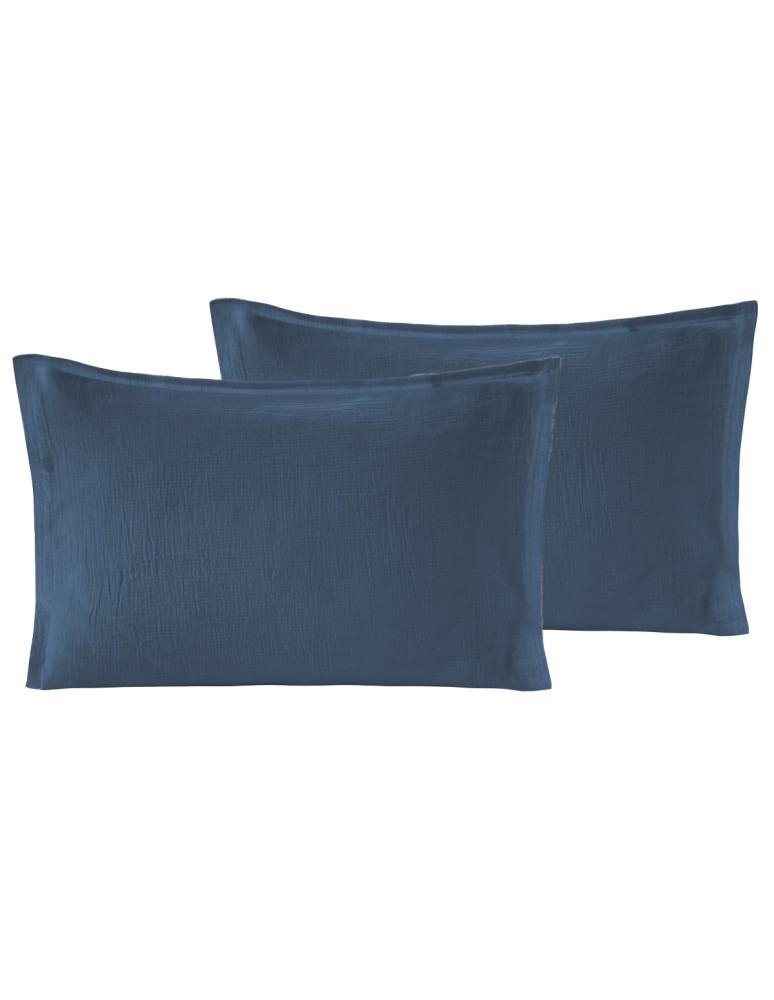 Lot de 2 taies d'oreiller en gaze de...
