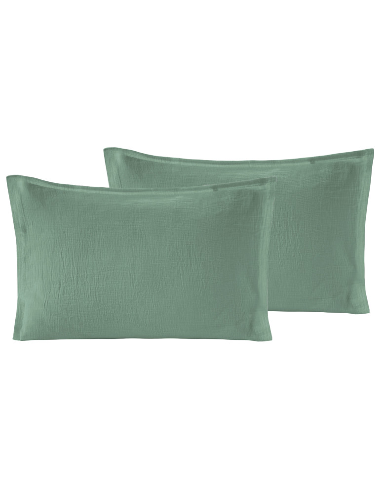 Lot de 2 taies d'oreiller en gaze de...