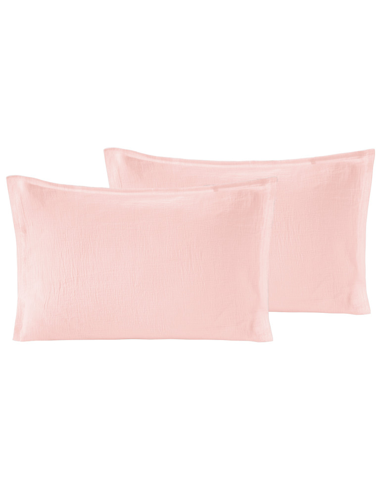 Lot de 2 taies d'oreiller en gaze de...