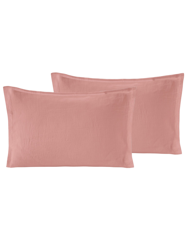 Lot de 2 taies d'oreiller en gaze de...