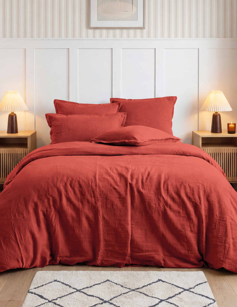 Drap housse en gaze de coton bonnet...