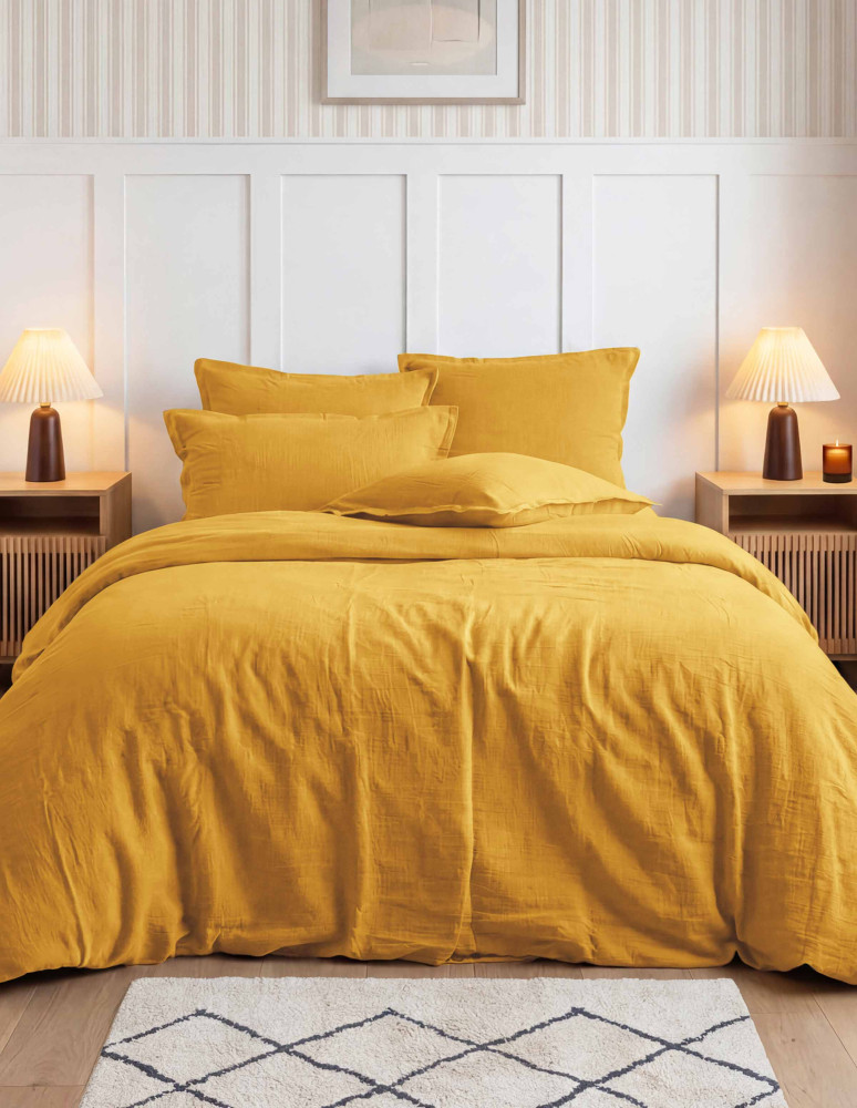 Drap housse en gaze de coton bonnet...