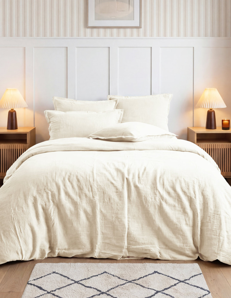 Drap housse en gaze de coton bonnet...