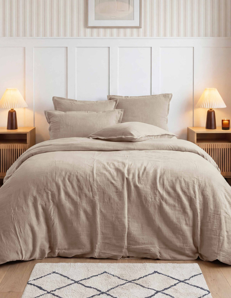 Drap housse en gaze de coton bonnet...