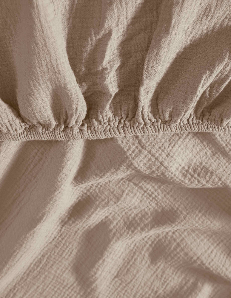 Drap housse en gaze de coton bonnet...